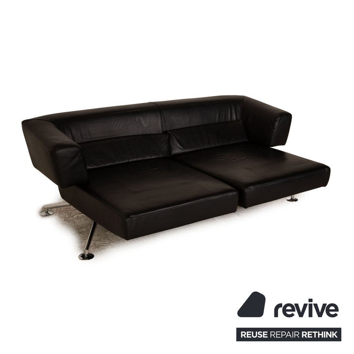 Cor Circum Leder Zweisitzer Schwarz Sofa Couch Funktion
