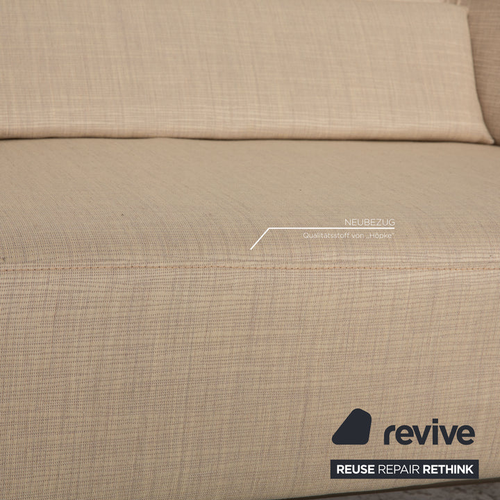 Cor Circum Stoff Dreisitzer Creme Sofa Couch Neubezug