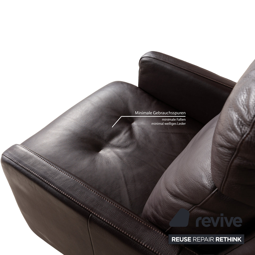 Cor Conseta Leder Sessel Braun Drehfunktion