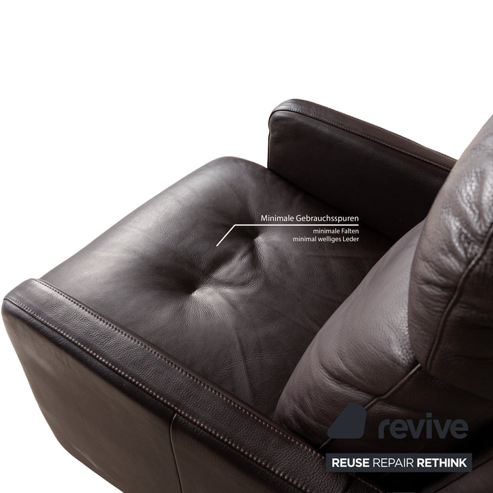 Cor Conseta Leder Sessel Braun Drehfunktion