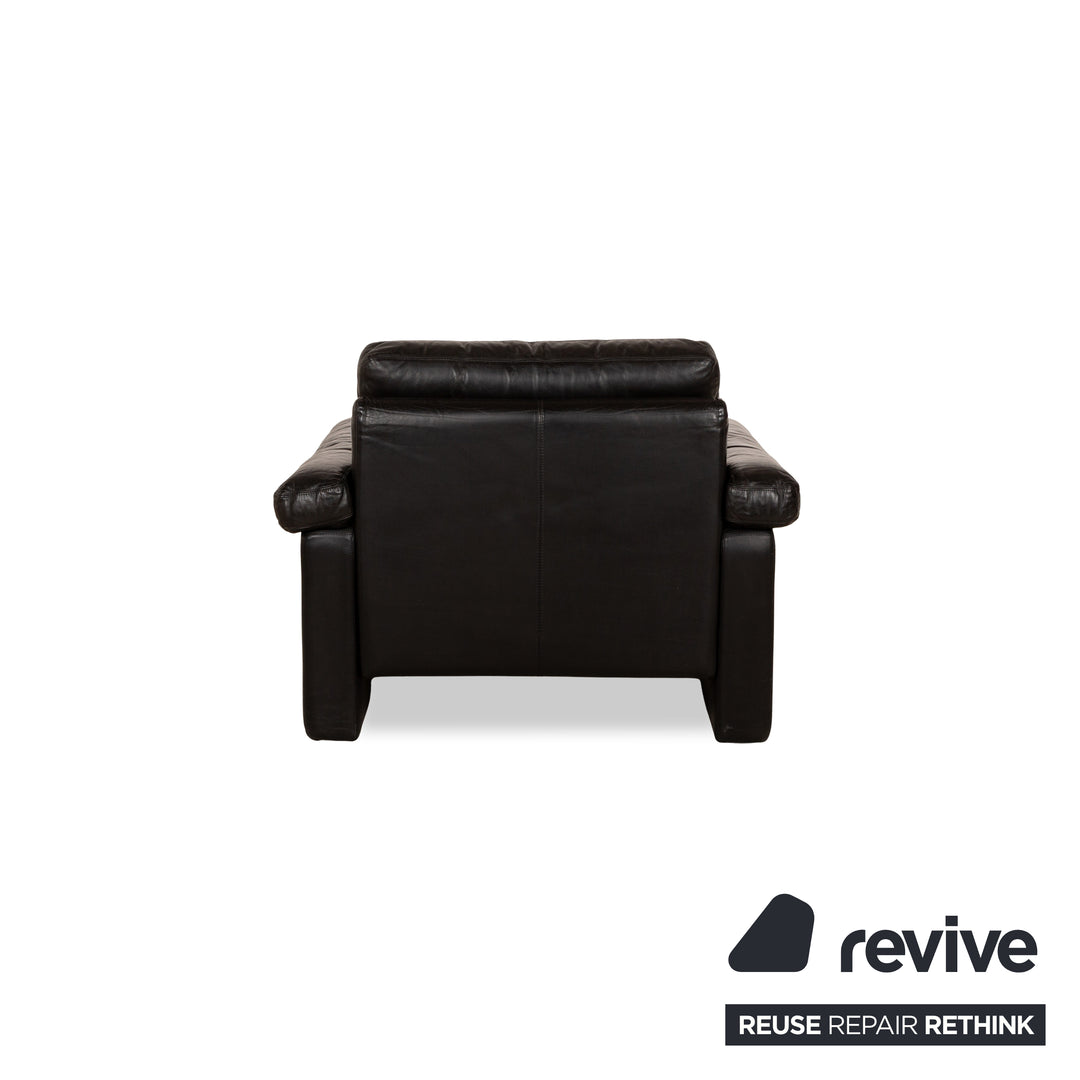 Ensemble de fauteuils en cuir Cor Conseta noir 2x fauteuils