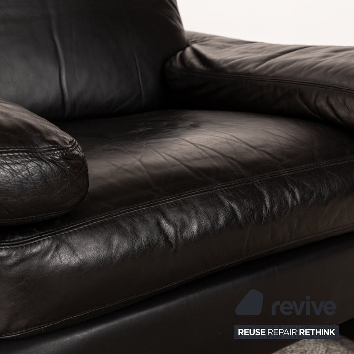 Ensemble de fauteuils en cuir Cor Conseta noir 2x fauteuils