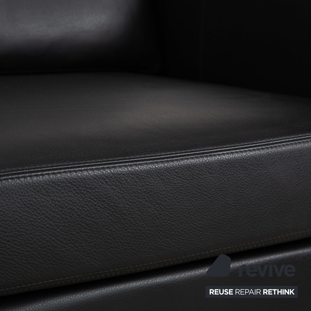 Cor Conseta Leder Sessel Schwarz