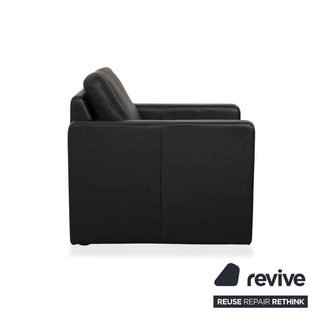 Cor Conseta Leder Sessel Schwarz
