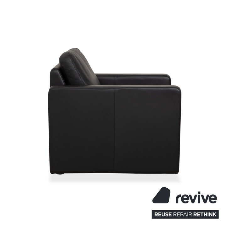 Cor Conseta Leder Sessel Schwarz