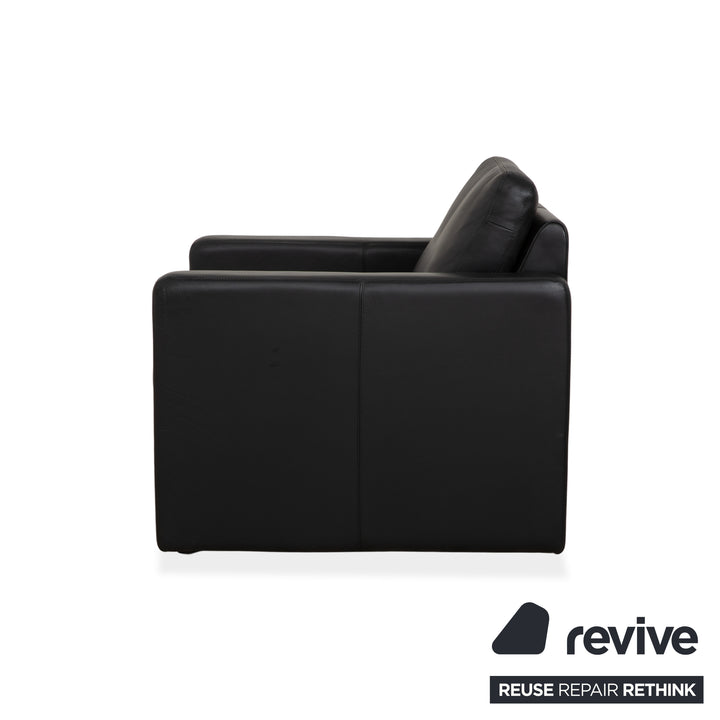 Cor Conseta Leder Sessel Schwarz