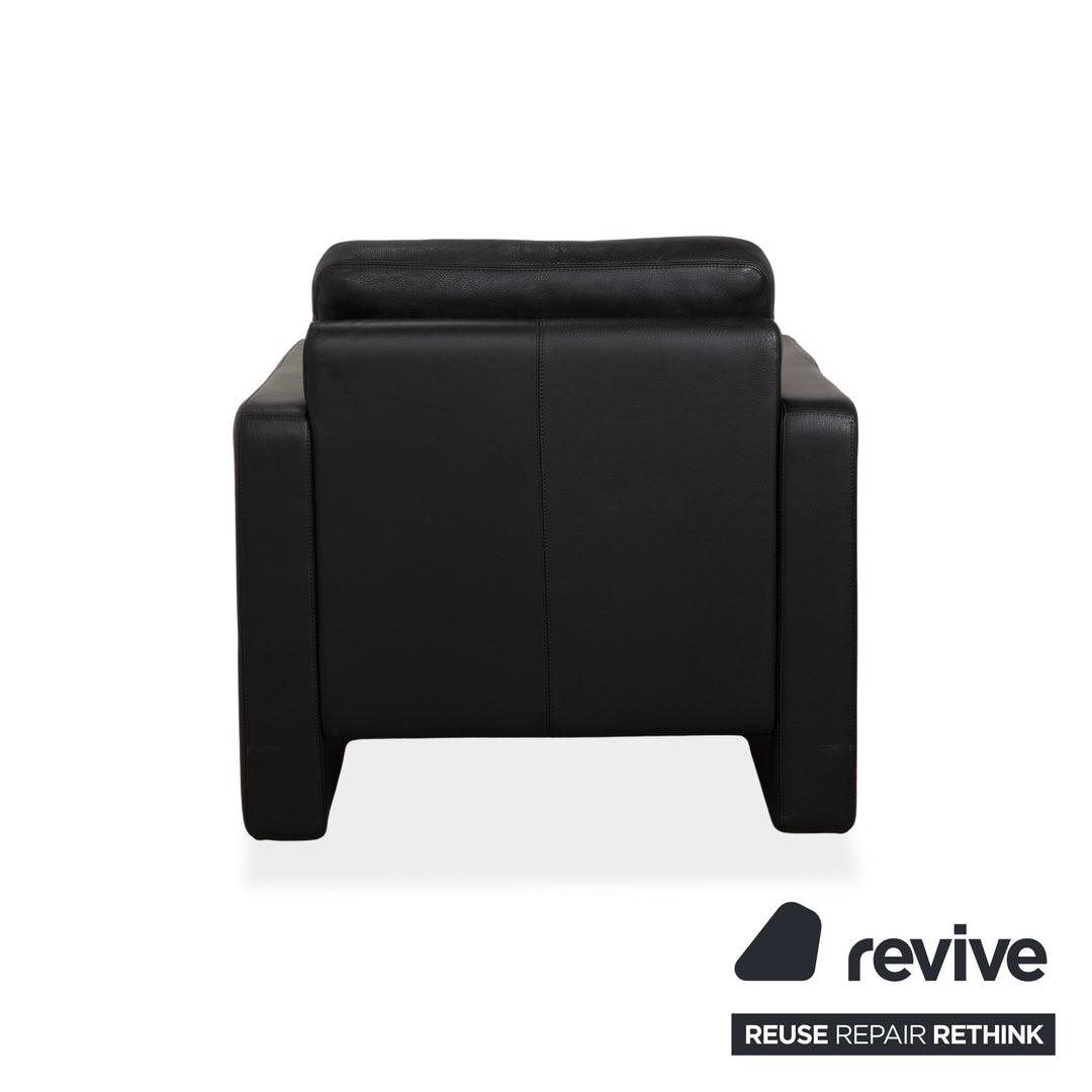 Cor Conseta Leder Sessel Schwarz