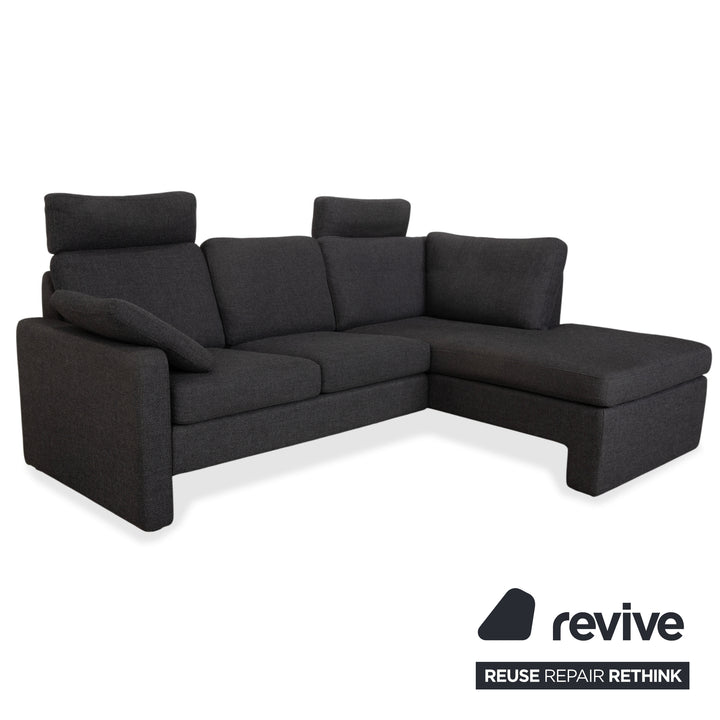 COR Conseta Fabric Corner Sofa Dark Grey Sofa Couch