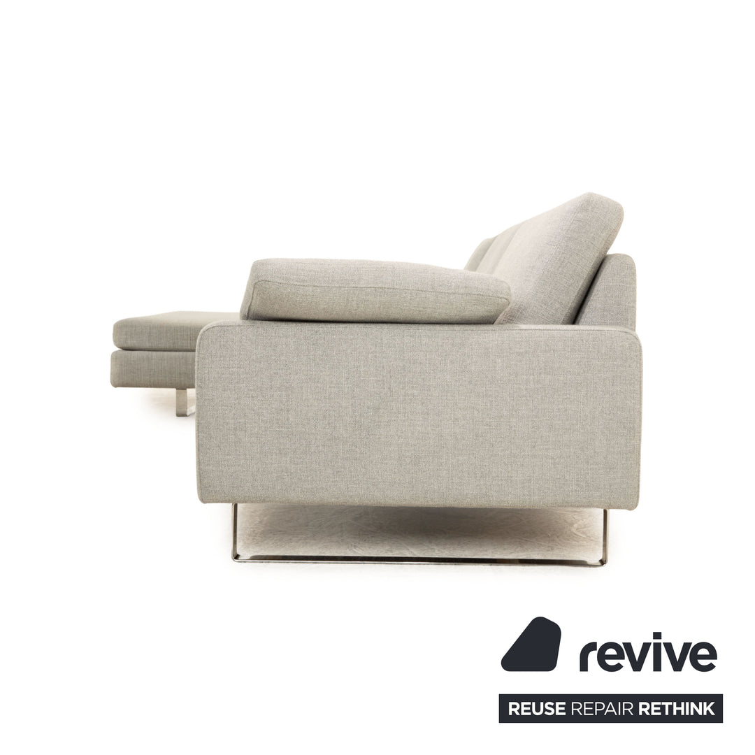Cor Conseta Stoff Ecksofa Grau Recamiere Links Sofa Couch