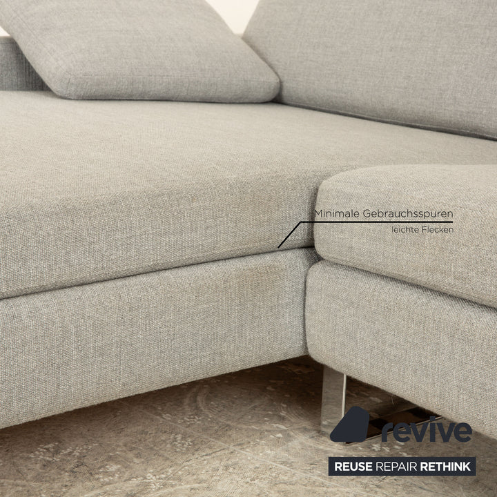 Cor Conseta Stoff Ecksofa Grau Recamiere Links Sofa Couch