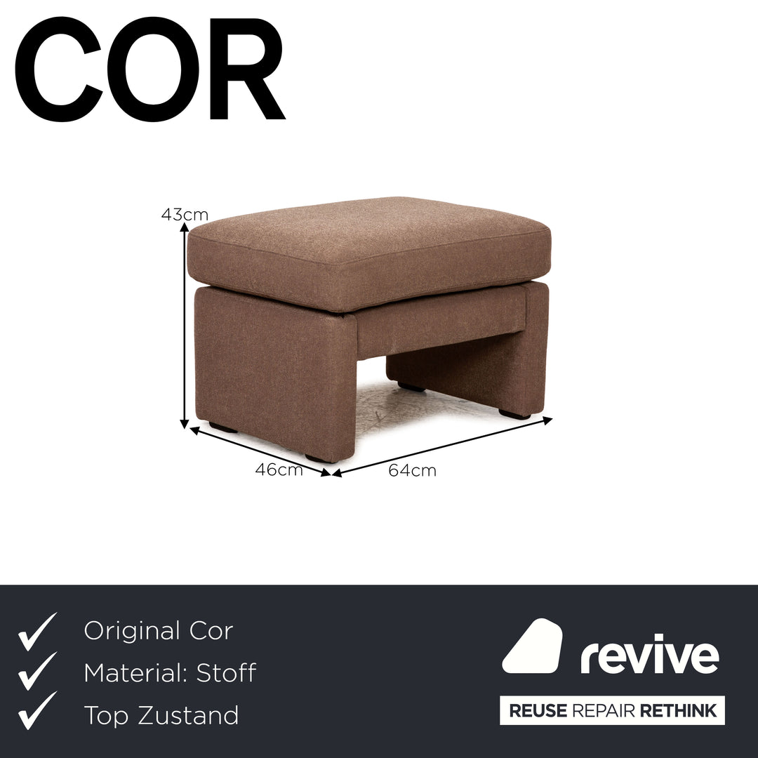 Tabouret en tissu Cor Conseta beige