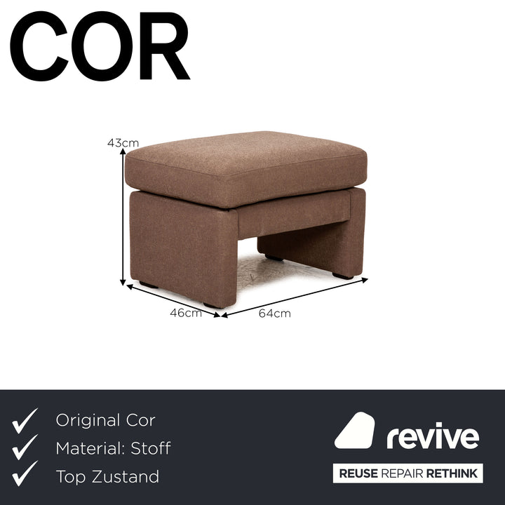 Tabouret en tissu Cor Conseta beige