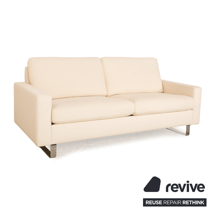 Cor Conseta Stoff Zweisitzer Creme Sofa Couch