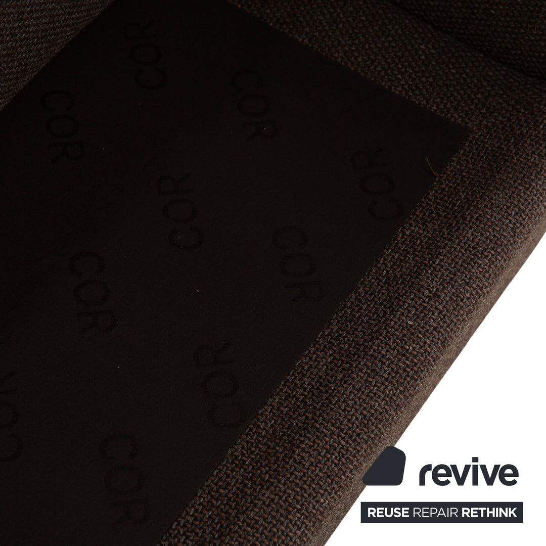 Cor Conseta Stoff Zweisitzer Grau Sofa Couch
