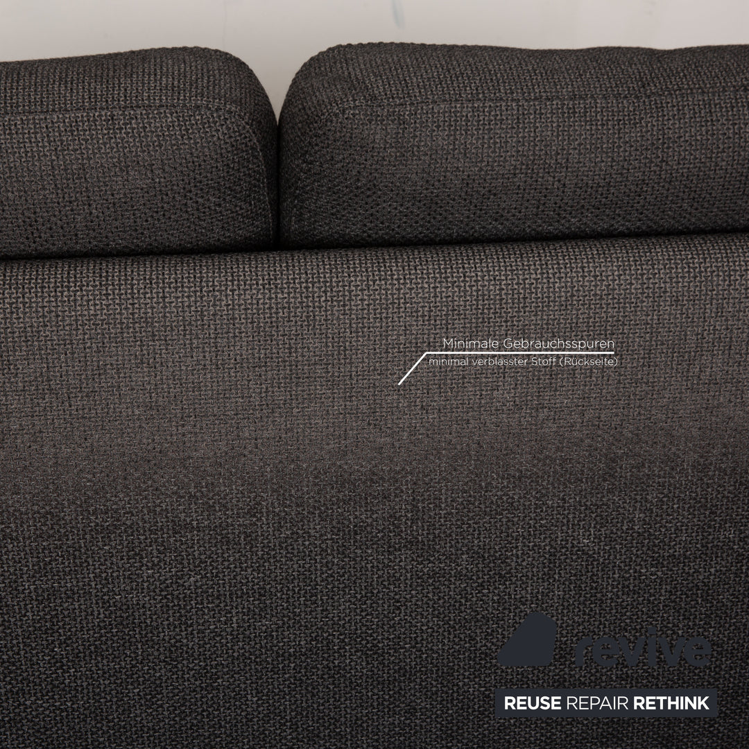 Cor Conseta Stoff Zweisitzer Grau Sofa Couch