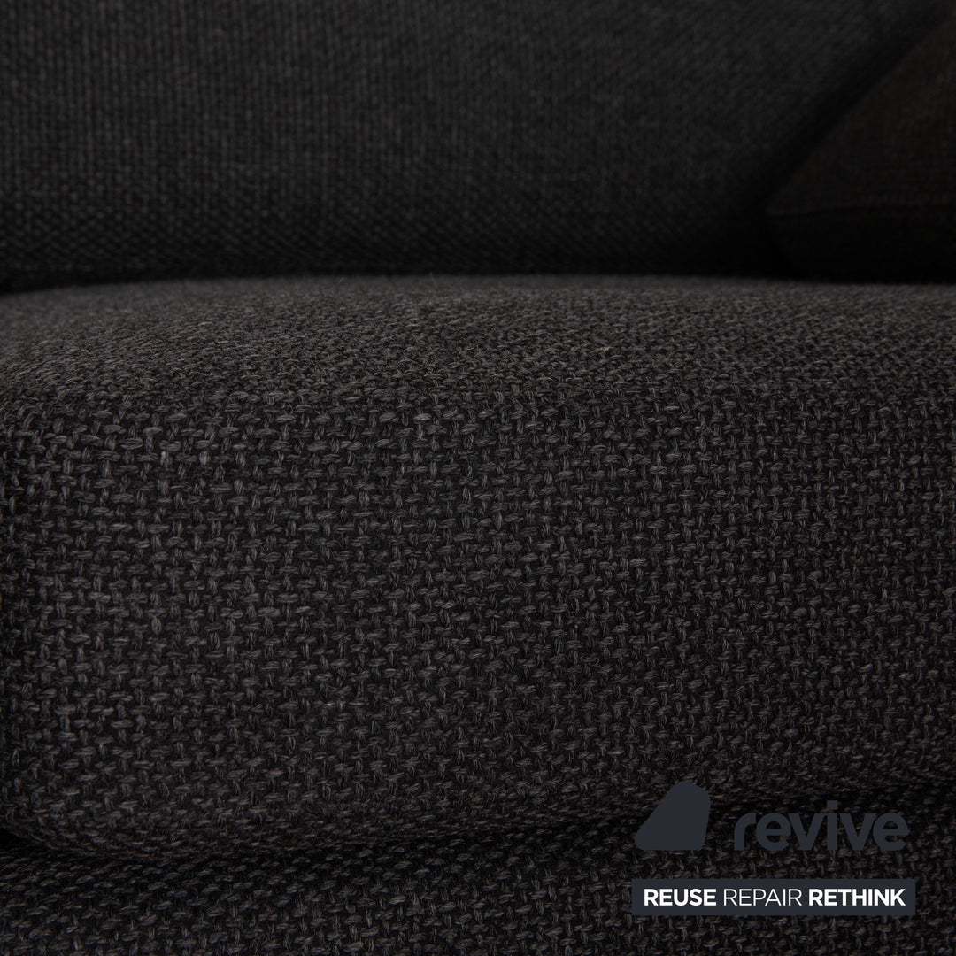 Cor Conseta Stoff Zweisitzer Grau Sofa Couch