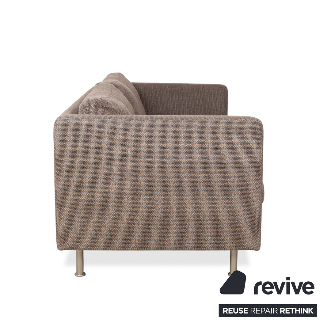 COR Conseta Stoff Zweisitzer Hocker Grau Braun Sofa Couch