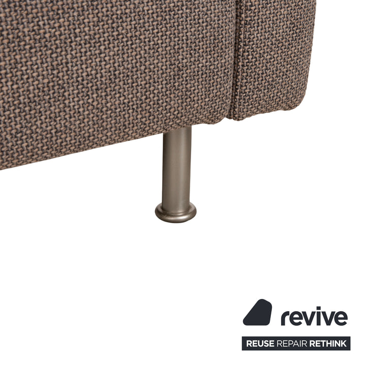 COR Conseta Stoff Zweisitzer Hocker Grau Braun Sofa Couch