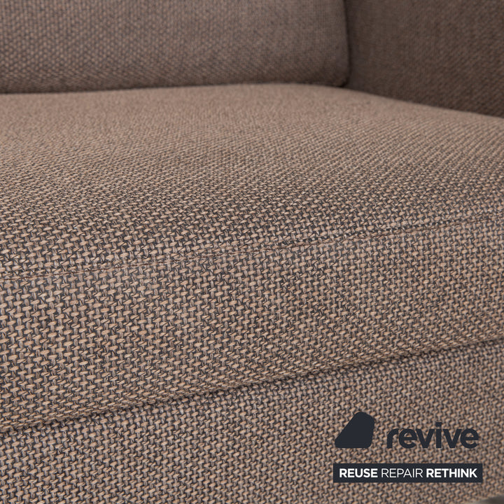 COR Conseta Stoff Zweisitzer Hocker Grau Braun Sofa Couch