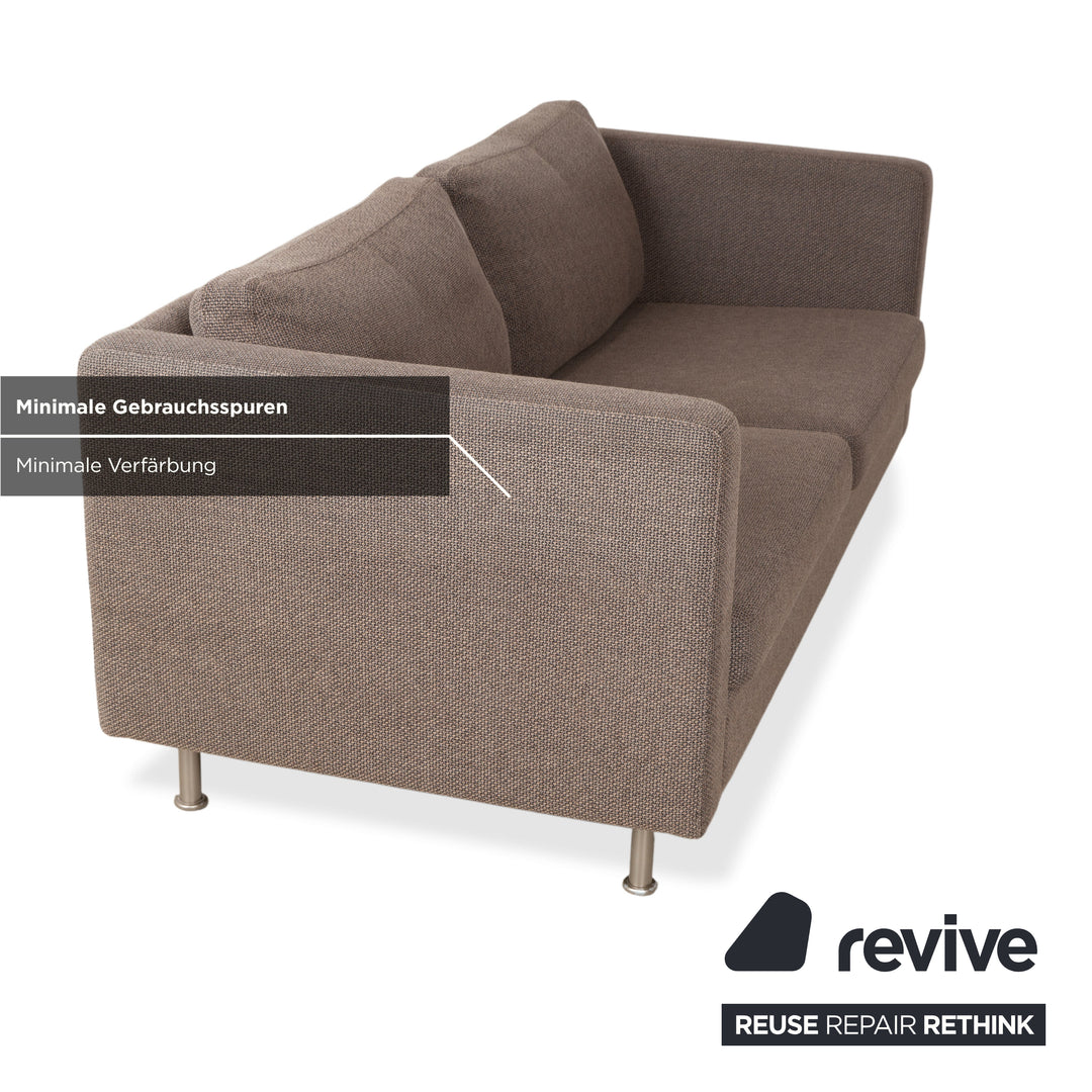 COR Conseta Stoff Zweisitzer Hocker Grau Braun Sofa Couch