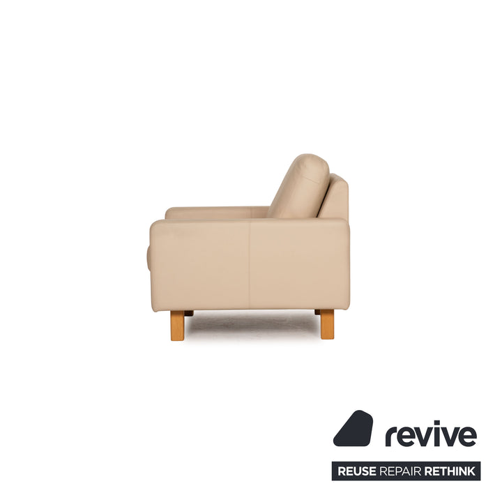 Cor Conseta Leder Sofa Garnitur Beige Zweisitzer Sessel