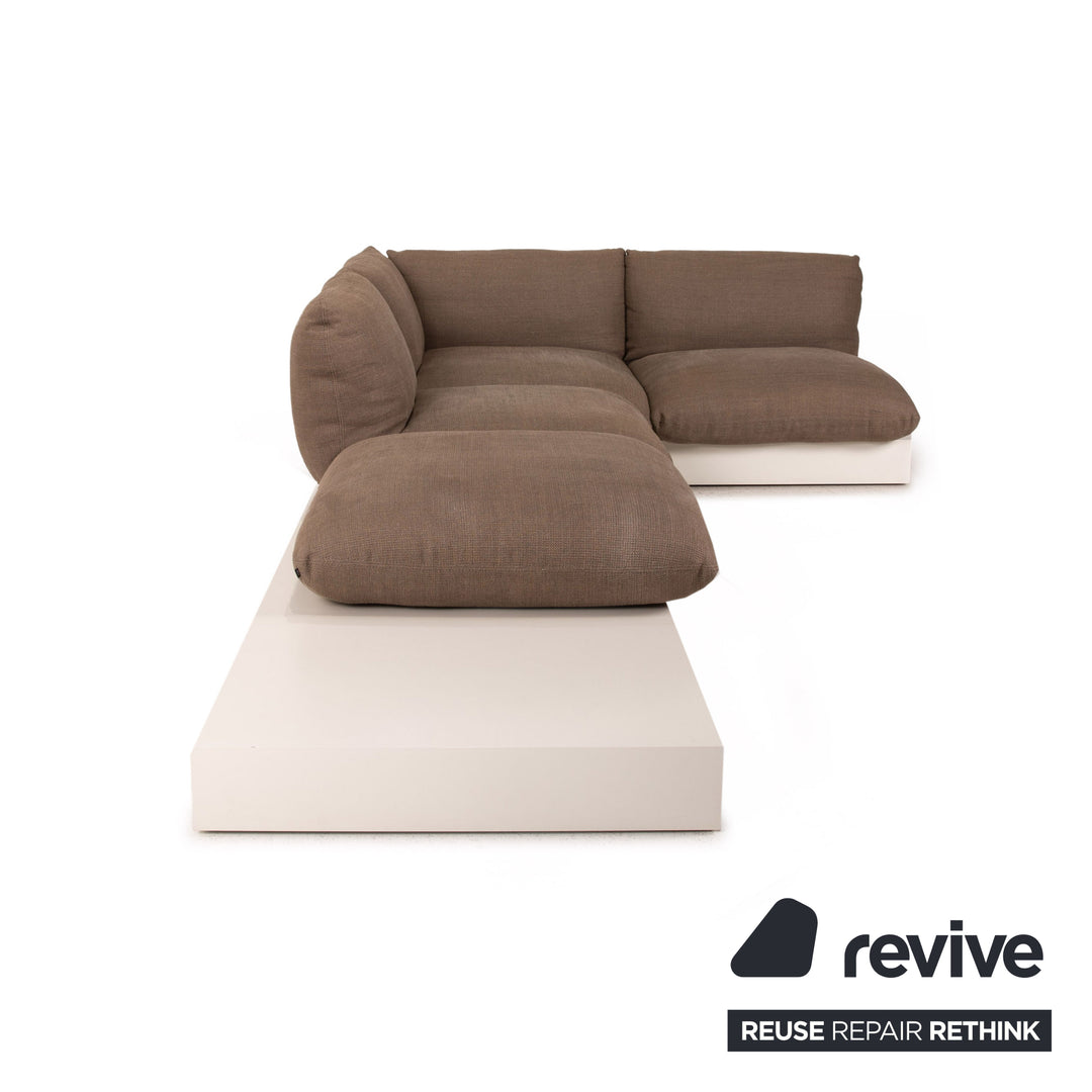 Cor Jalis Fabric Sofa Brown Corner Sofa Couch