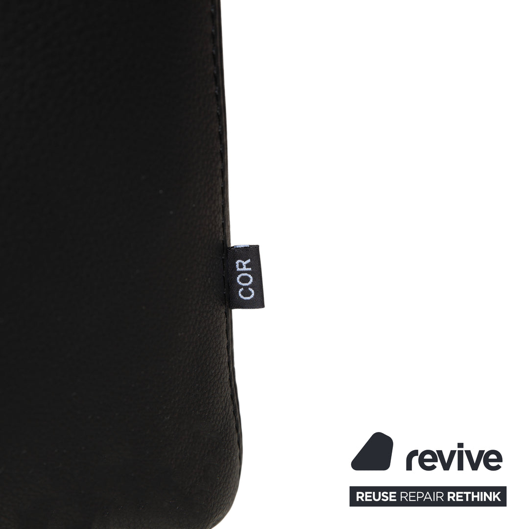 COR Moss Leather Stool Black