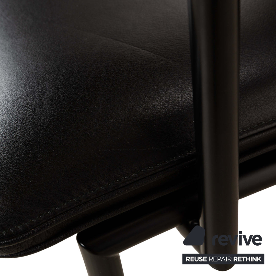 Cor Pando Leder Sessel Schwarz
