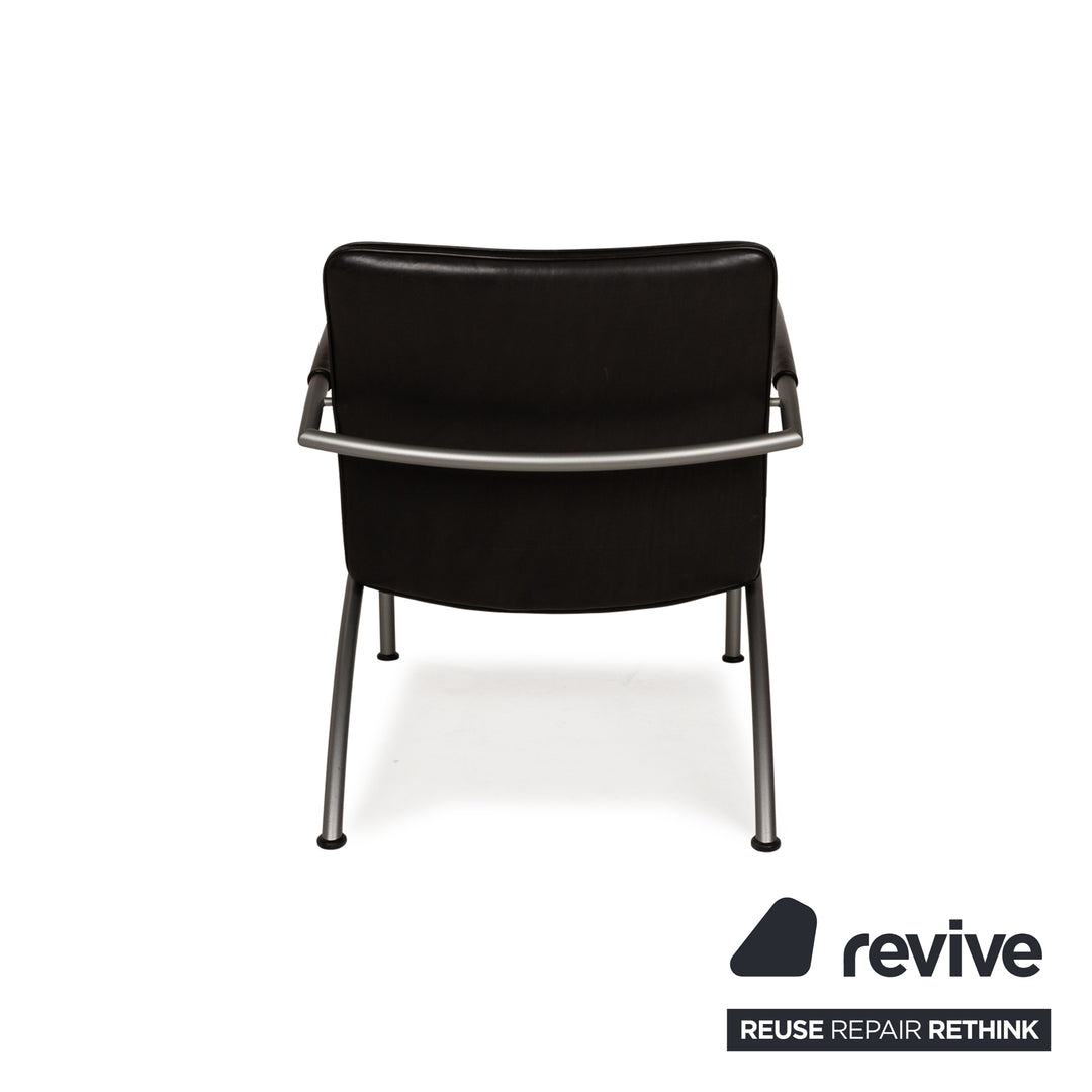 Fauteuil en cuir Cor Pando noir