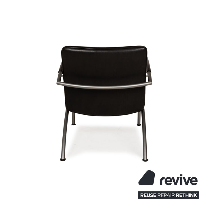 Fauteuil en cuir Cor Pando noir