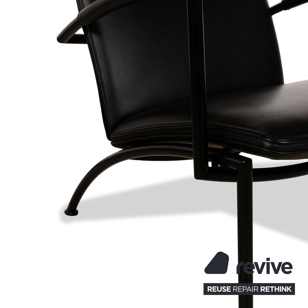 Cor Pando Leder Sessel Schwarz