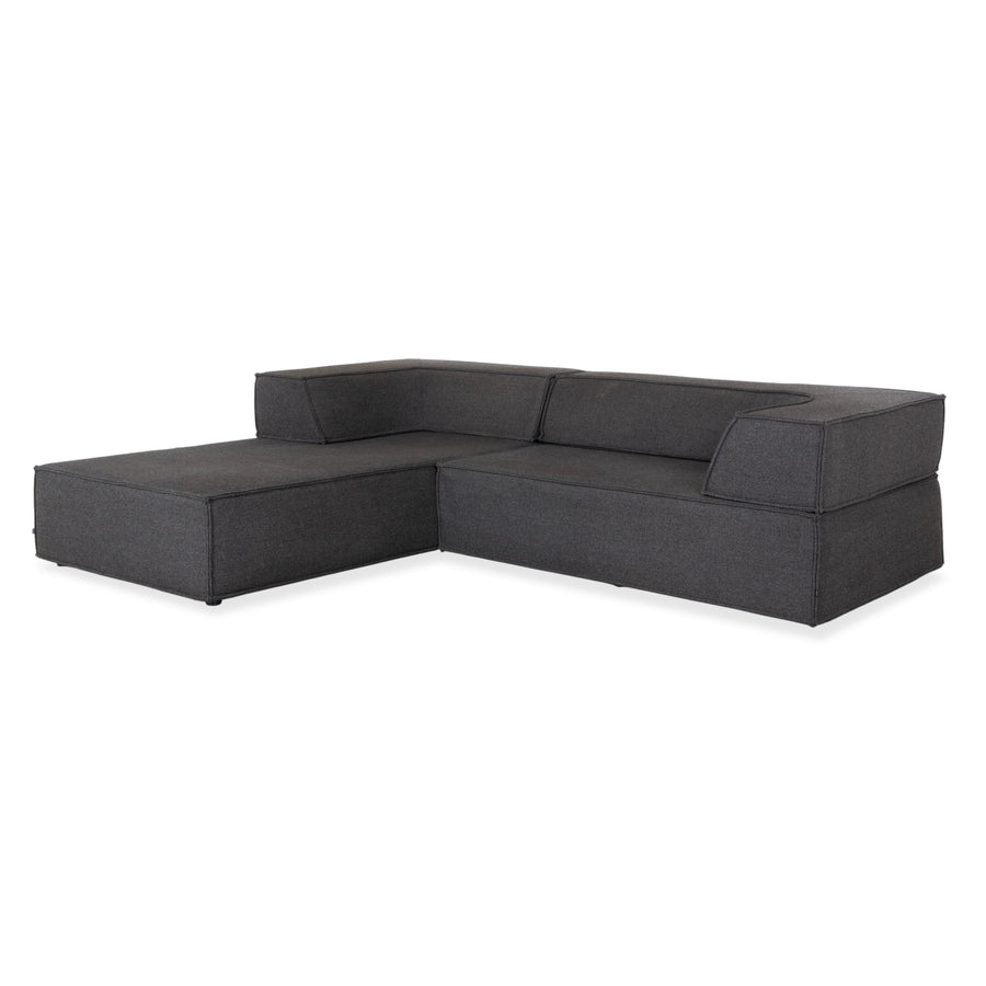 COR Trio Stoff Ecksofa Grau Sofa Couch
