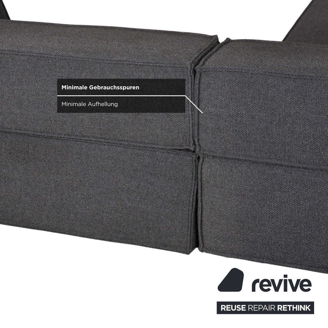 COR Trio Stoff Ecksofa Grau Sofa Couch