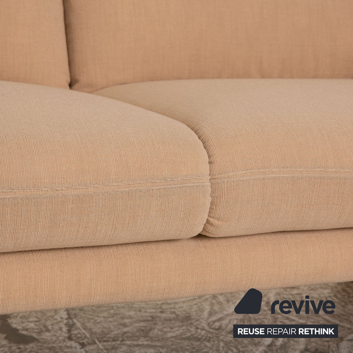 Cor Zento Stoff Dreisitzer Beige Sofa Couch