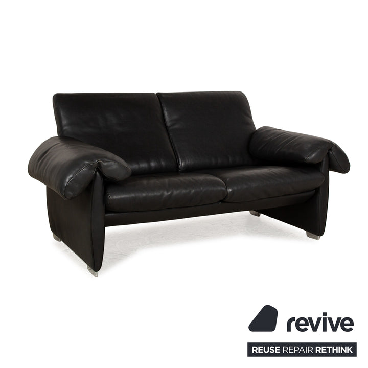 de Sede DS 10 Leder Zweisitzer Schwarz Sofa Couch