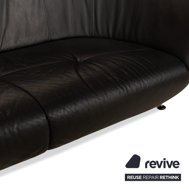 de Sede DS-102 Leder Dreisitzer Schwarz Sofa Couch