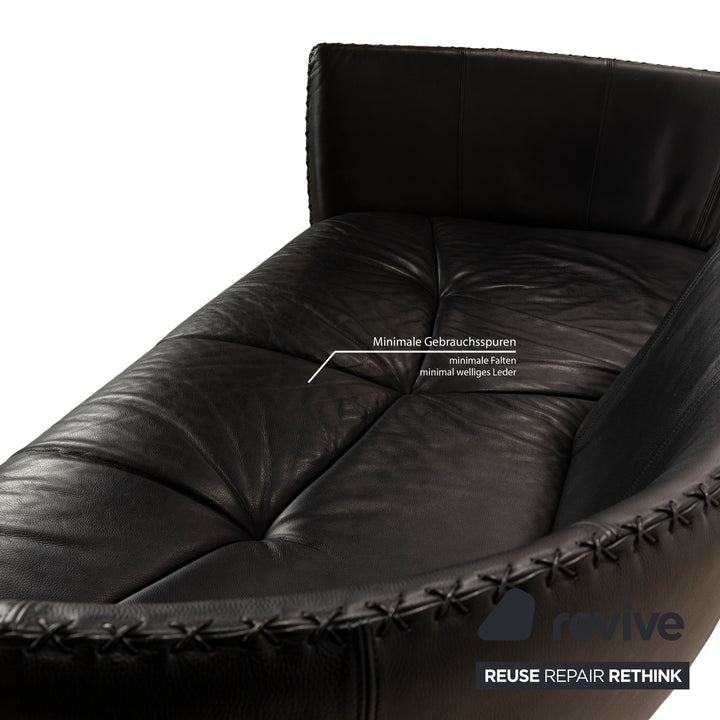 de Sede DS-102 Leder Dreisitzer Schwarz Sofa Couch