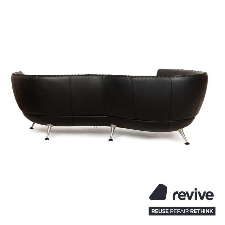 de Sede DS-102 Leder Dreisitzer Schwarz Sofa Couch