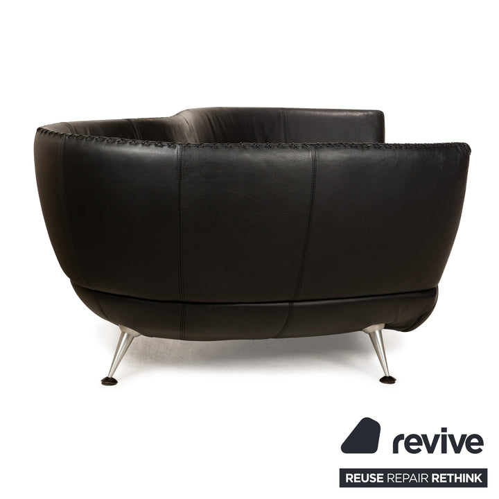 de Sede DS-102 Leder Dreisitzer Schwarz Sofa Couch