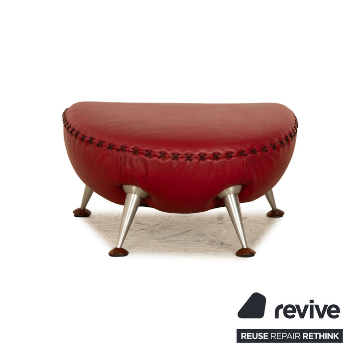 de Sede DS 102 tabouret en cuir rouge