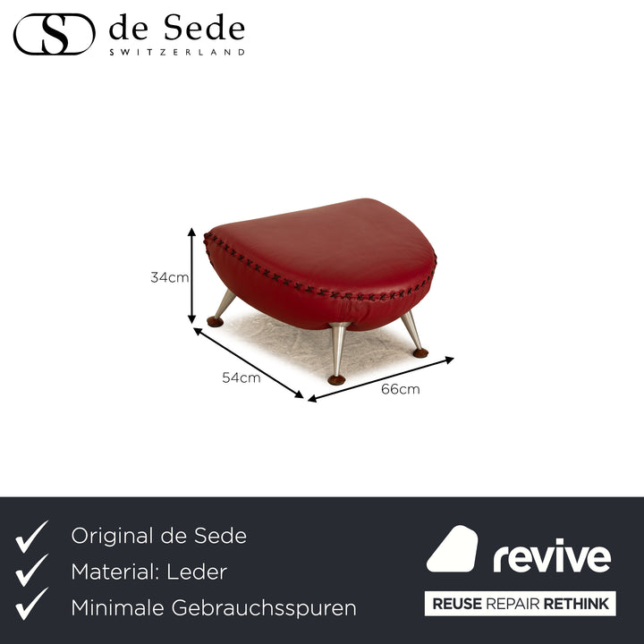 de Sede DS 102 tabouret en cuir rouge