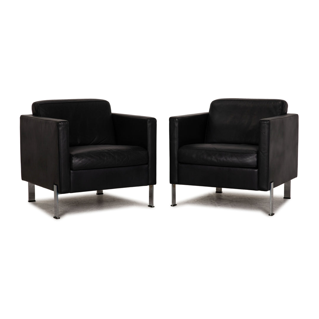 de sede ds 118 Leder Sessel Garnitur Schwarz