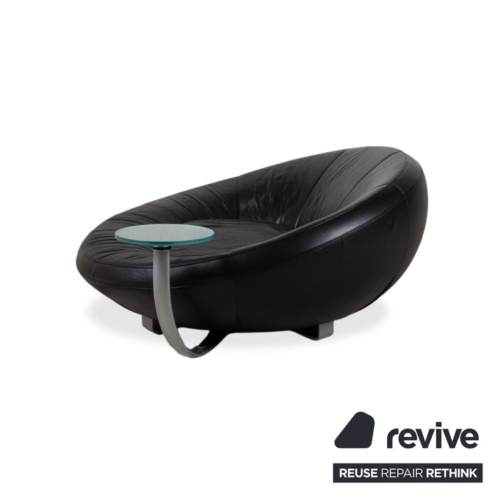 De Sede DS-152 Leder Zweisitzer Schwarz Sofa Couch