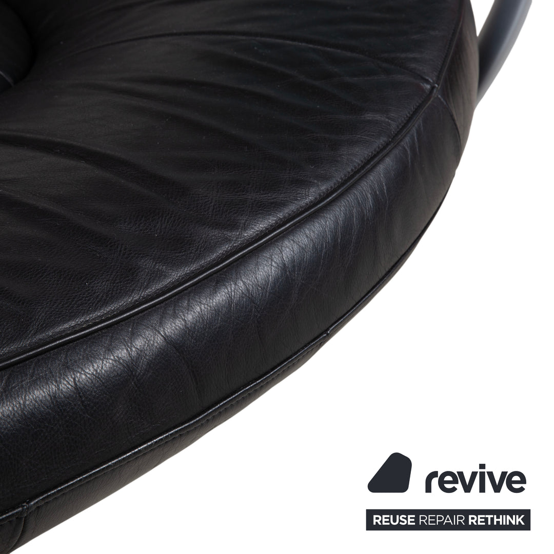 De Sede DS-152 Leder Zweisitzer Schwarz Sofa Couch