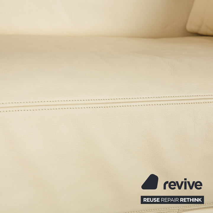 de Sede DS 17 Leder Dreisitzer Creme Sofa Couch