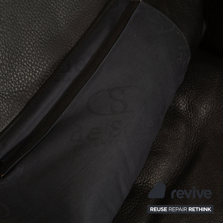 de Sede DS 116 Leder Dreisitzer Schwarz Sofa Couch