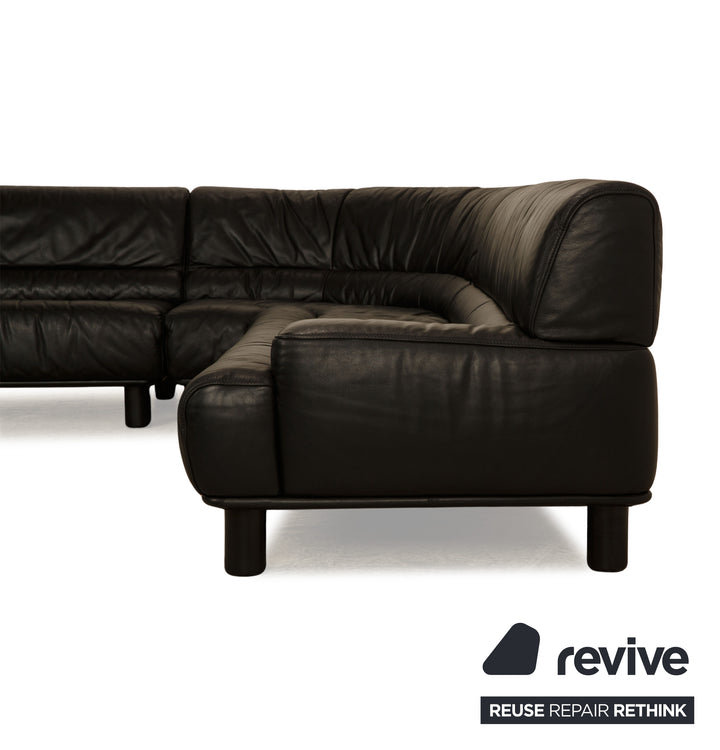 de Sede DS-18 Leder Ecksofa Schwarz Sofa Couch
