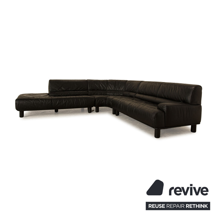 de Sede DS-18 Leder Ecksofa Schwarz Sofa Couch