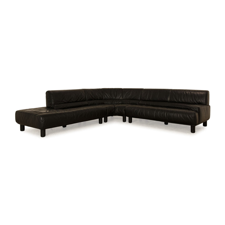 de Sede DS-18 Leder Ecksofa Schwarz Sofa Couch