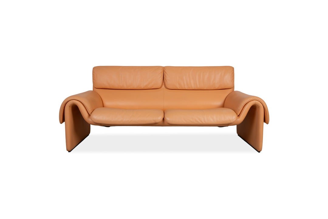 de Sede DS-2011 Leder Zweisitzer  Orange Sofa Couch